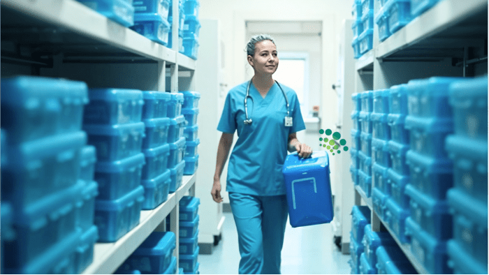 Nurse with Luna tracked item