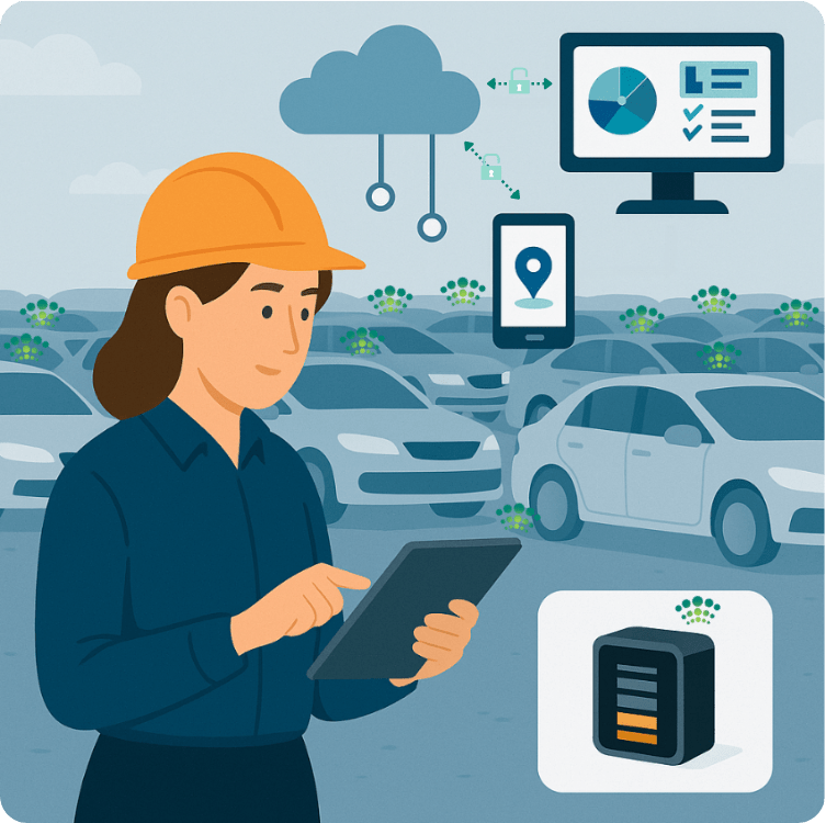 Luna automatically transmits vehicle hold yard tracking data into your YMS or ERP