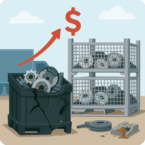 an image of expendable containers not providing the protection that purpose built ones do
