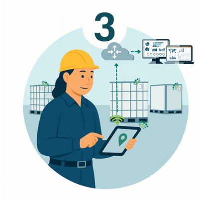 Returnable Container tracking data syncing automatically with Luna apps and/or ERP/WMS platforms